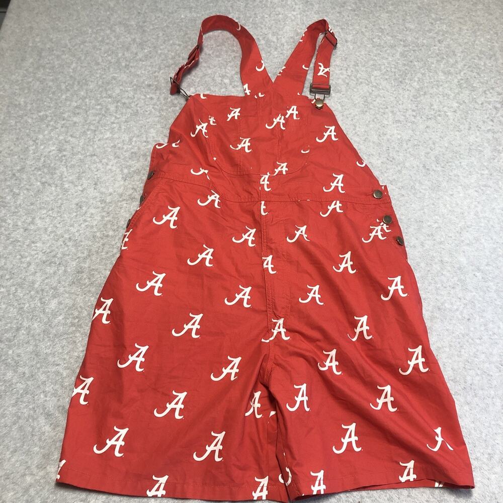 Wes and Willy Alabama Crimson Tide Mens L College Lightweight Fashion Overalls